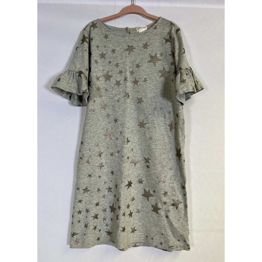 Crewcuts J Crew Girls Sweatshirt Dress Grey Size 7
